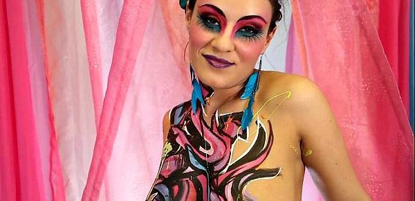  Charley Chase Sexy Pink Body Paint
